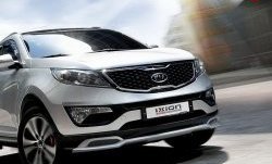 5 399 р. Накладка на передний бампер Ixion Style  KIA Sportage  3 SL (2010-2014) дорестайлинг (Неокрашенная)  с доставкой в г. Майкоп. Увеличить фотографию 7