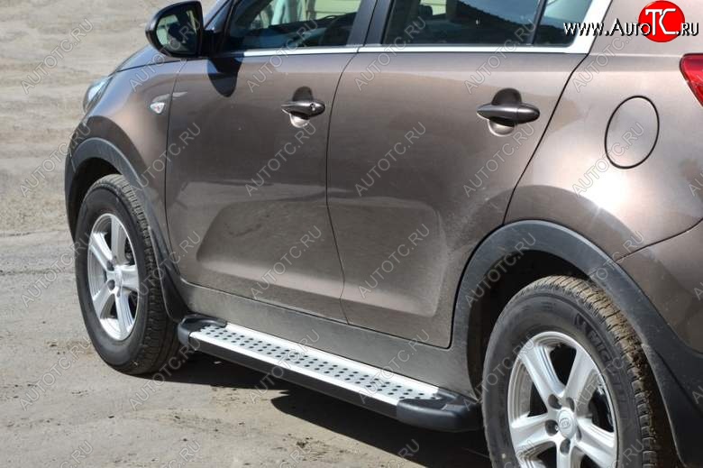 21 999 р. Порожки для ног Бумер (алюминий)  KIA Sportage  3 SL (2010-2016) дорестайлинг, рестайлинг  с доставкой в г. Майкоп