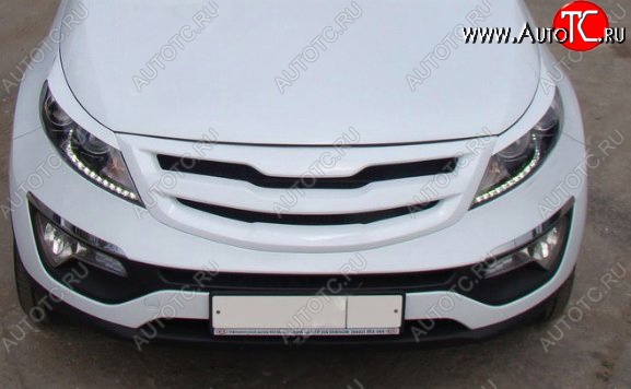 3 699 р. Решётка радиатора MV-Tuning  KIA Sportage  3 SL (2010-2016) дорестайлинг, рестайлинг (Неокрашенная, Без сетки)  с доставкой в г. Майкоп