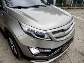 3 699 р. Решётка радиатора MV-Tuning  KIA Sportage  3 SL (2010-2016) дорестайлинг, рестайлинг (Неокрашенная, Без сетки)  с доставкой в г. Майкоп. Увеличить фотографию 3