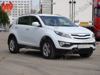 3 699 р. Решётка радиатора MV-Tuning  KIA Sportage  3 SL (2010-2016) дорестайлинг, рестайлинг (Неокрашенная, Без сетки)  с доставкой в г. Майкоп. Увеличить фотографию 2