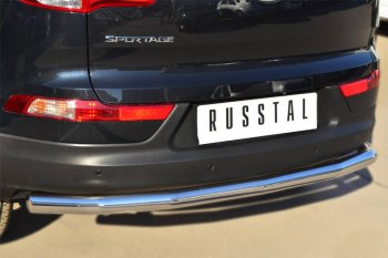 12 999 р. Защита заднего бампера (Ø63 мм, нержавейка) RUSSTAL  KIA Sportage  3 SL (2010-2016) дорестайлинг, рестайлинг  с доставкой в г. Майкоп. Увеличить фотографию 2