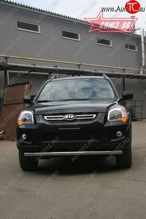 10 484 р. Защита переднего бампера одинарная (рестайлинг) Souz-96 (d42). KIA Sportage 2 JE,KM дорестайлинг (2004-2008)  с доставкой в г. Майкоп