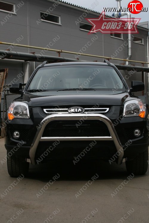 18 269 р. Защита переднего бампера Souz-96 (d76) KIA Sportage 2 JE,KM дорестайлинг (2004-2008)  с доставкой в г. Майкоп
