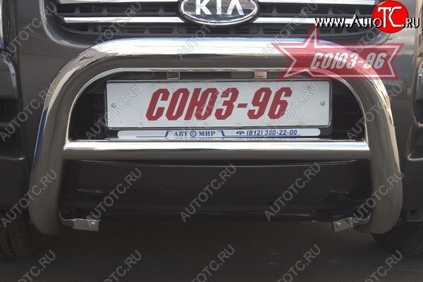 17 549 р. Защита переднего бампера Souz-96 (d76) KIA Sportage 2 JE,KM дорестайлинг (2004-2008)  с доставкой в г. Майкоп