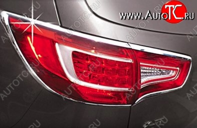 3 599 р. Накладки на фонари СТ KIA Sportage 3 SL дорестайлинг (2010-2014) (Неокрашенные)  с доставкой в г. Майкоп