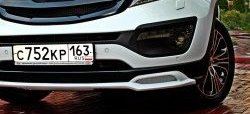 5 399 р. Накладка на передний бампер Ixion Style  KIA Sportage  3 SL (2010-2014) дорестайлинг (Неокрашенная)  с доставкой в г. Майкоп. Увеличить фотографию 2
