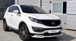 5 399 р. Накладка на передний бампер Ixion Style  KIA Sportage  3 SL (2010-2014) дорестайлинг (Неокрашенная)  с доставкой в г. Майкоп. Увеличить фотографию 5