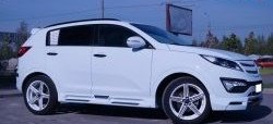 7 799 р. Накладка на передний бампер JSW Style  KIA Sportage  3 SL (2010-2014) дорестайлинг (Неокрашенная)  с доставкой в г. Майкоп. Увеличить фотографию 4