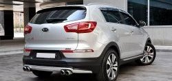 5 399 р. Накладка на задний бампер Ixion Style  KIA Sportage  3 SL (2010-2016) дорестайлинг, рестайлинг (Неокрашенная)  с доставкой в г. Майкоп. Увеличить фотографию 8