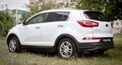 8 249 р. Пороги накладки RA  KIA Sportage  3 SL (2010-2016) дорестайлинг, рестайлинг (Неокрашенные)  с доставкой в г. Майкоп. Увеличить фотографию 2
