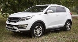 8 249 р. Пороги накладки RA  KIA Sportage  3 SL (2010-2016) дорестайлинг, рестайлинг (Неокрашенные)  с доставкой в г. Майкоп. Увеличить фотографию 3