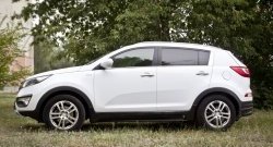 8 249 р. Пороги накладки RA  KIA Sportage  3 SL (2010-2016) дорестайлинг, рестайлинг (Неокрашенные)  с доставкой в г. Майкоп. Увеличить фотографию 4