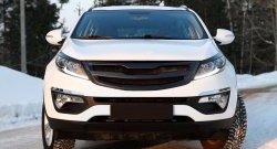 5 349 р. Решётка радиатора RA V2  KIA Sportage  3 SL (2010-2016) дорестайлинг, рестайлинг (С сеткой металлик, Неокрашенная)  с доставкой в г. Майкоп. Увеличить фотографию 4