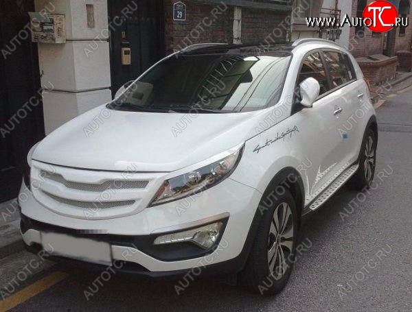1 649 р. Реснички на фары CT KIA Sportage 3 SL дорестайлинг (2010-2014) (Неокрашенные)  с доставкой в г. Майкоп