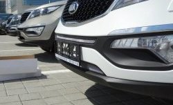 1 379 р. Средняя сетка на бампер (рестайлинг) Russtal (хром) KIA Sportage 3 SL дорестайлинг (2010-2014)  с доставкой в г. Майкоп. Увеличить фотографию 8