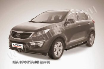 Защита переднего бампера из трубы d57 Slitkoff (радиусная) KIA Sportage  3 SL (2010-2014) дорестайлинг