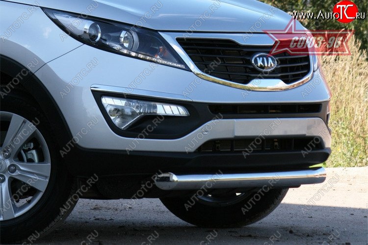 13 319 р. Защита переднего бампера одинарная Souz-96 (d76) KIA Sportage 3 SL дорестайлинг (2010-2014)  с доставкой в г. Майкоп
