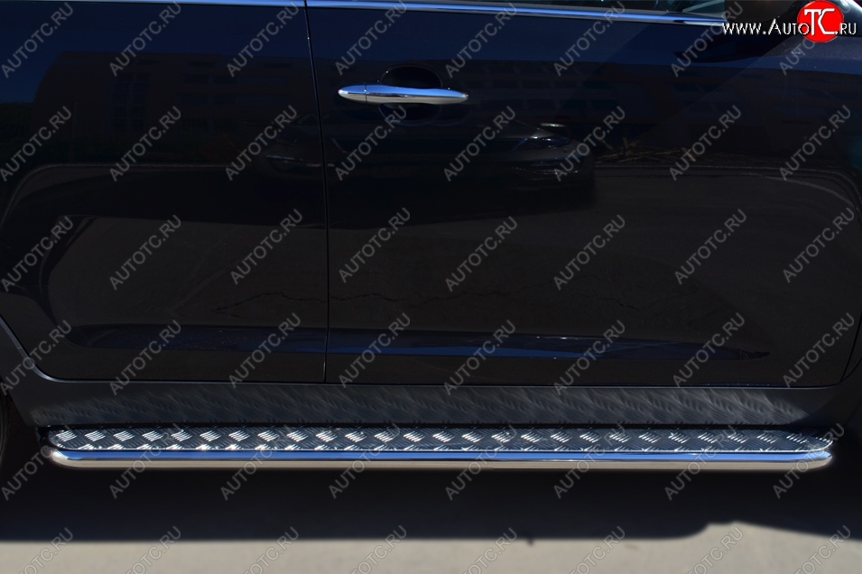 11 499 р. Широкая защита порогов с трубой диаметром 42 мм SLITKOFF v2  KIA Sportage  3 SL (2010-2016) дорестайлинг, рестайлинг  с доставкой в г. Майкоп