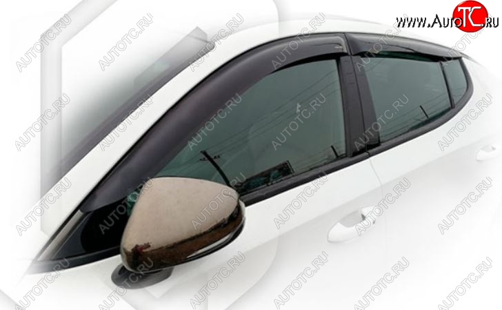 2 199 р. Дефлектора окон CA-Plastic KIA Stinger (2017-2025) (Classic полупрозрачный, Без хром.молдинга)  с доставкой в г. Майкоп