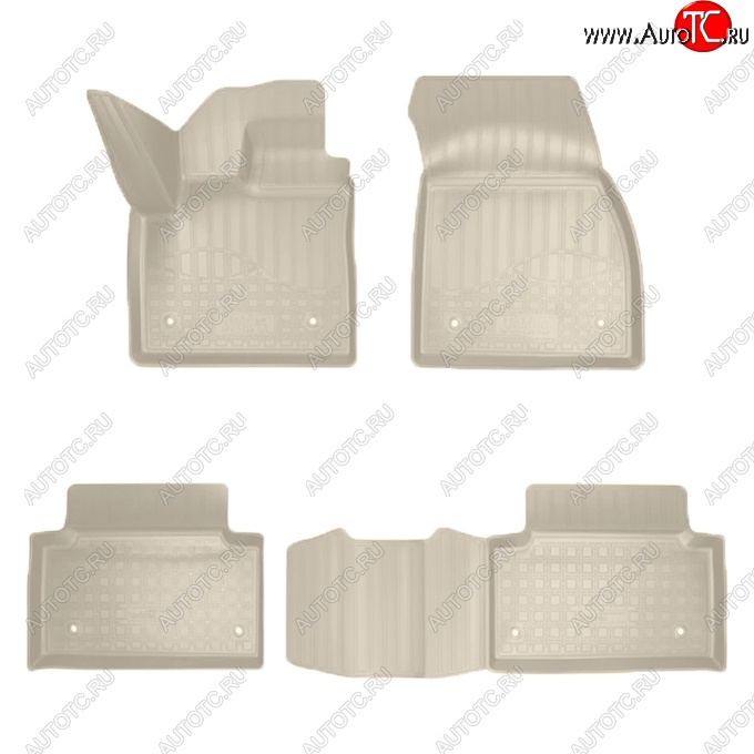 2 349 р. Коврики салонные Noplast (3D)  Land Rover Range Rover Evoque  2 L551 (2018-2025) (Бежевые)  с доставкой в г. Майкоп