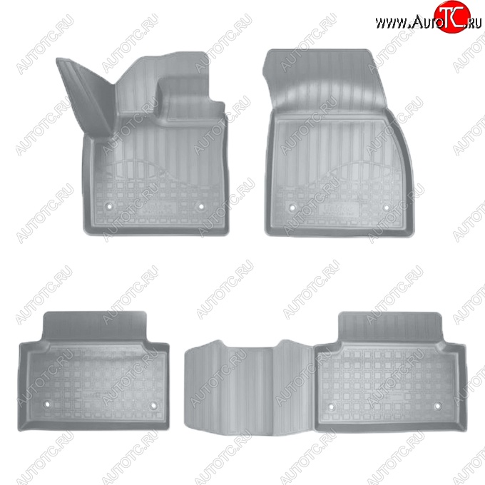 3 699 р. Коврики салонные Noplast (3D)  Land Rover Range Rover Evoque  2 L551 (2018-2025) (Серые)  с доставкой в г. Майкоп