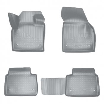 Коврики салонные Noplast (3D) Land Rover Discovery Sport  L550 (2019-2025) рестайлинг (Серые)