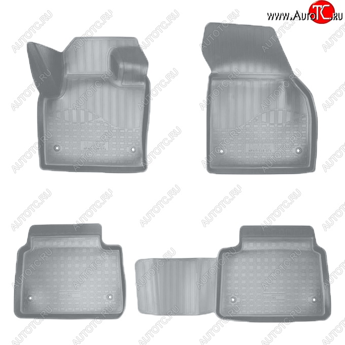 3 699 р. Коврики салонные Noplast (3D)  Land Rover Discovery Sport  L550 (2019-2025) рестайлинг (Серые)  с доставкой в г. Майкоп