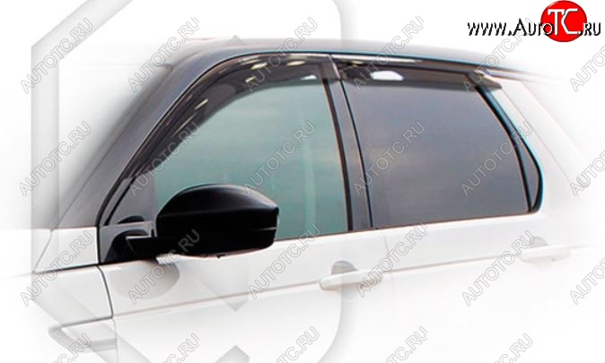 2 199 р. Дефлектора окон CA-Plastic Land Rover Discovery Sport L550 дорестайлинг (2014-2019) (Classic полупрозрачный, Без хром.молдинга)  с доставкой в г. Майкоп