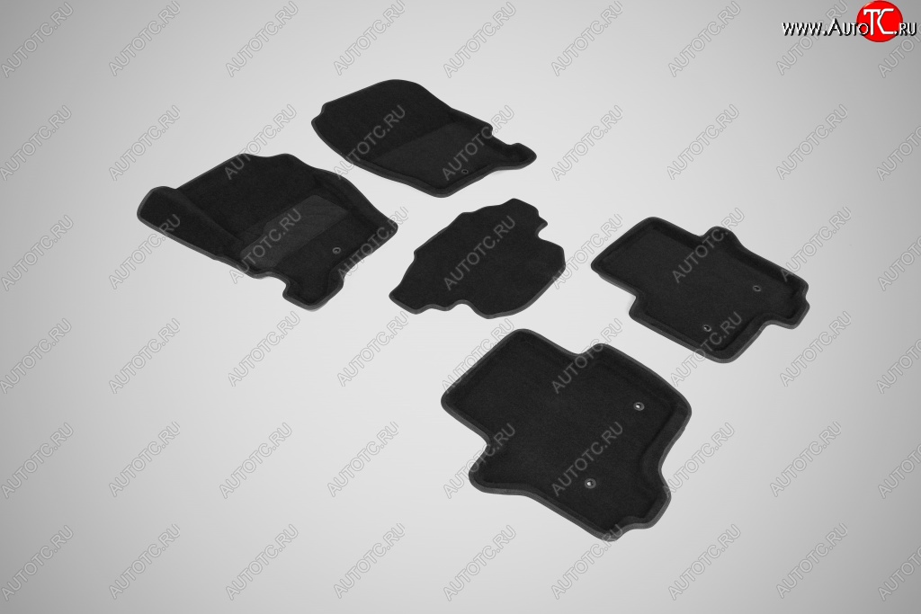 5 899 р. Износостойкие коврики в салон SeiNtex Premium 3D 4 шт. (ворсовые, черные)  Land Rover Discovery  3 L319 (2004-2009)  с доставкой в г. Майкоп