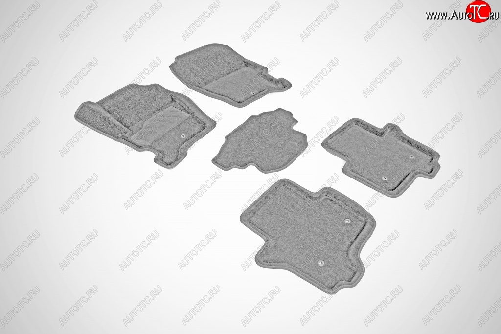 7 999 р. Износостойкие коврики в салон SeiNtex Premium 3D 4 шт. (ворсовые, серые)  Land Rover Discovery  3 L319 (2004-2009)  с доставкой в г. Майкоп