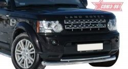 25 469 р. Защита переднего бампера двойная Souz-96 (d76/42) Land Rover Discovery 4 L319 (2009-2016)  с доставкой в г. Майкоп. Увеличить фотографию 2