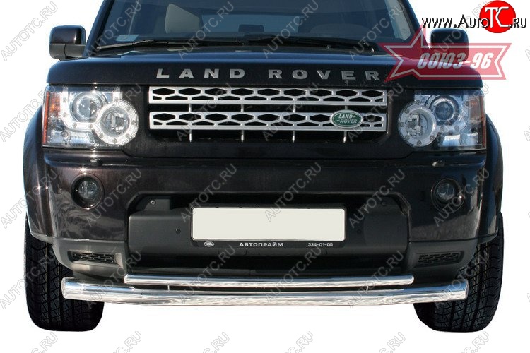 25 469 р. Защита переднего бампера двойная Souz-96 (d76/42) Land Rover Discovery 4 L319 (2009-2016)  с доставкой в г. Майкоп