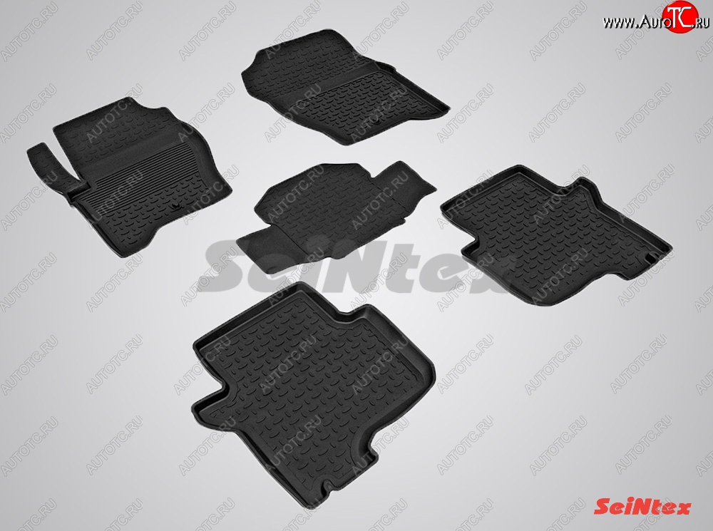 3 199 р. Износостойкие коврики в салон с высоким бортом SeiNtex Premium 4 шт. (резина)  Land Rover Discovery  4 L319 (2009-2016)  с доставкой в г. Майкоп