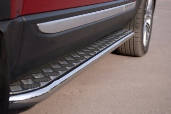 22 999 р. Широкая защита порогов с трубой диаметром 42 мм SLITKOFF v2  Land Rover Range Rover Evoque  1 L538 (2011-2015) дорестайлинг 5 дв.  с доставкой в г. Майкоп. Увеличить фотографию 4