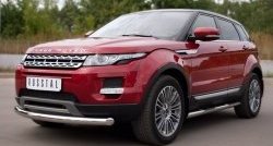 83 999 р. Защита порогов с пластиковыми вставками для ног из круглой трубы диаметром 76 мм (Prestige u Pure) Russtal Land Rover Range Rover Evoque 1 L538 дорестайлинг 5 дв. (2011-2015) (Защита порогов с со скосами на торцах (вариант 1))  с доставкой в г. Майкоп. Увеличить фотографию 9