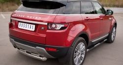 17 599 р. Защита заднего бампера (2 трубы Ø76 и 42 мм, нержавейка) SLITKOFF  Land Rover Range Rover Evoque  1 L538 (2011-2015) дорестайлинг 3 дв., дорестайлинг 5 дв.  с доставкой в г. Майкоп. Увеличить фотографию 4