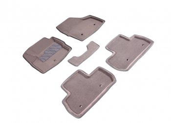 Коврики в салон SEINTEX 3D ВОРС (комплект) Land Rover Freelander  L359 (2006-2012) дорестайлинг, 1-ый рестайлинг (Цвет: серый)