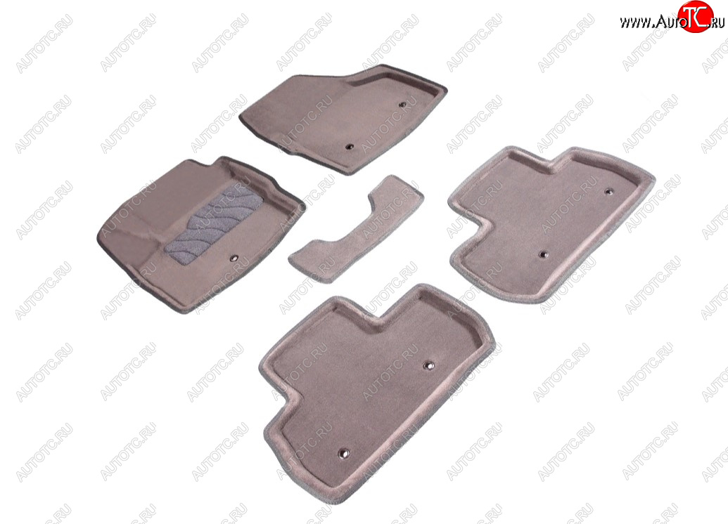 7 259 р. Коврики в салон SEINTEX 3D ВОРС (комплект)  Land Rover Freelander  L359 (2006-2012) дорестайлинг, 1-ый рестайлинг (Цвет: серый)  с доставкой в г. Майкоп