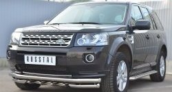24 649 р. Широкая защита порогов (рестайлинг) SLITKOFF  Land Rover Freelander  L359 (2006-2010) дорестайлинг  с доставкой в г. Майкоп. Увеличить фотографию 3
