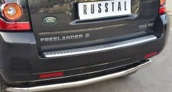 16 749 р. Защита заднего бампера (Ø63 мм волна, нержавейка) SLITKOFF Land Rover Freelander L359 1-ый рестайлинг (2010-2012)  с доставкой в г. Майкоп. Увеличить фотографию 2