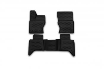 Комплект 3D ковриков салона Element (полиуретан) Land Rover Range Rover 4 L405 дорестайлинг (2012-2017) (Черные)