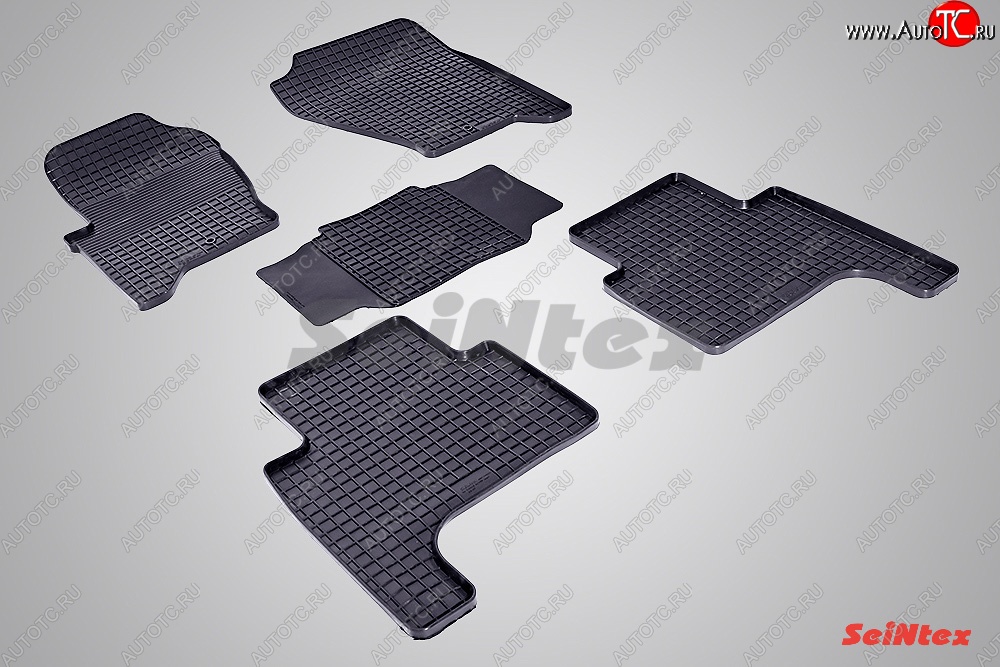 4 099 р. Износостойкие коврики в салон с рисунком Сетка SeiNtex Premium 4 шт. (резина) Land Rover Range Rover Sport 1 L320 дорестайлинг (2005-2009)  с доставкой в г. Майкоп