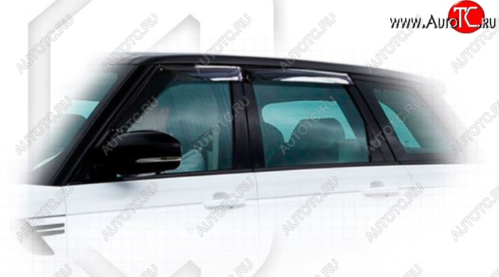 2 099 р. Дефлектора окон CA-Plastiс Land Rover Range Rover Sport 2 L494 дорестайлинг (2013-2017) (Classic полупрозрачный)  с доставкой в г. Майкоп