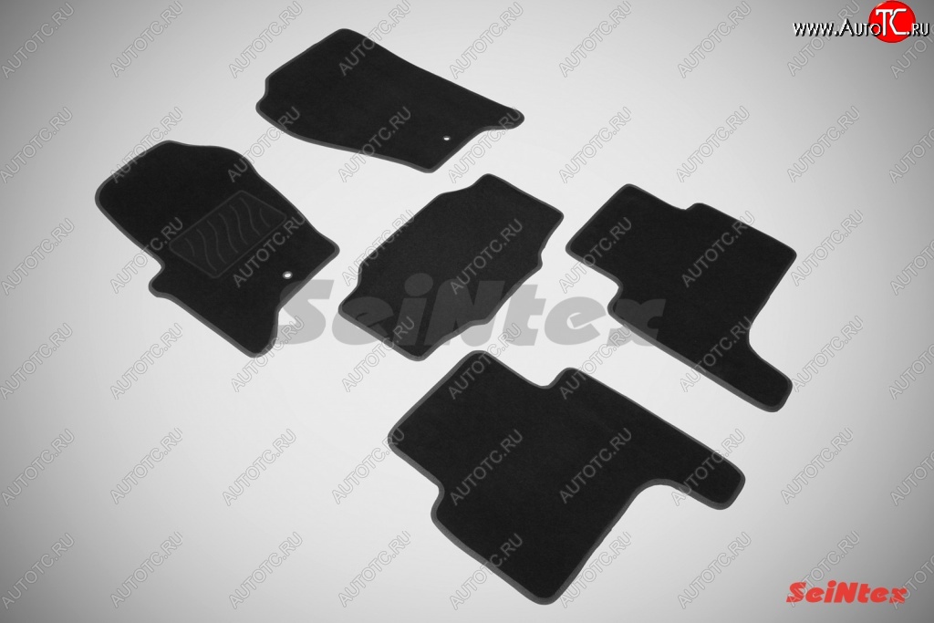 3 399 р. Комплект ворсовых ковриков в салон LUX Seintex Land Rover Range Rover Sport 2 L494 дорестайлинг (2013-2017) (Чёрный)  с доставкой в г. Майкоп