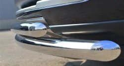 22 099 р. Защита переднего бампера (2 трубыØ76 и 63 мм, нержавейка) SLITKOFF  Land Rover Range Rover  4 L405 (2012-2017) дорестайлинг  с доставкой в г. Майкоп. Увеличить фотографию 2