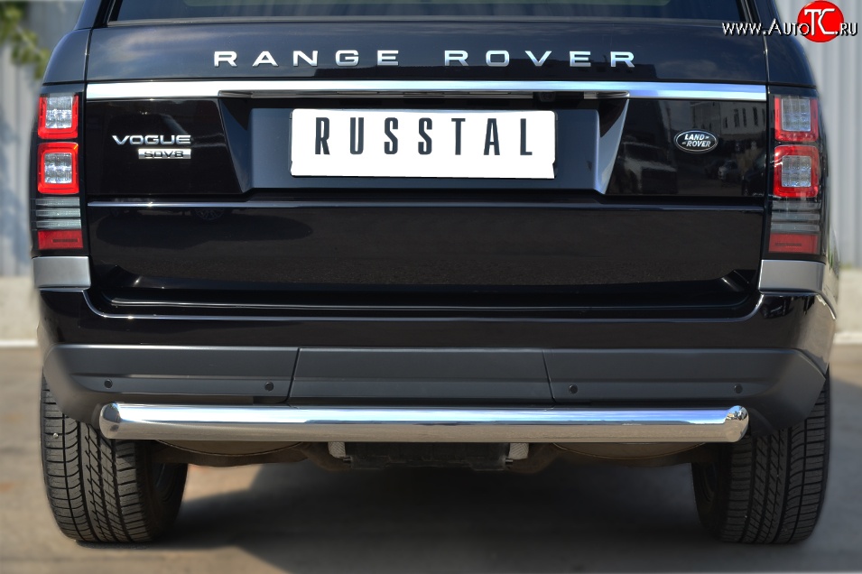 16 749 р. Одинарная защита заднего бампера из трубы диаметром 76 мм (Voque) SLITKOFF Land Rover Range Rover 4 L405 дорестайлинг (2012-2017)  с доставкой в г. Майкоп