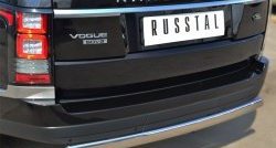 12 999 р. Защита заднего бампера (Ø75x42 мм, нержавейка) Russtal Land Rover Range Rover 4 L405 дорестайлинг (2012-2017)  с доставкой в г. Майкоп. Увеличить фотографию 2