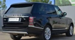 12 999 р. Защита заднего бампера (Ø75x42 мм, нержавейка) Russtal Land Rover Range Rover 4 L405 дорестайлинг (2012-2017)  с доставкой в г. Майкоп. Увеличить фотографию 4