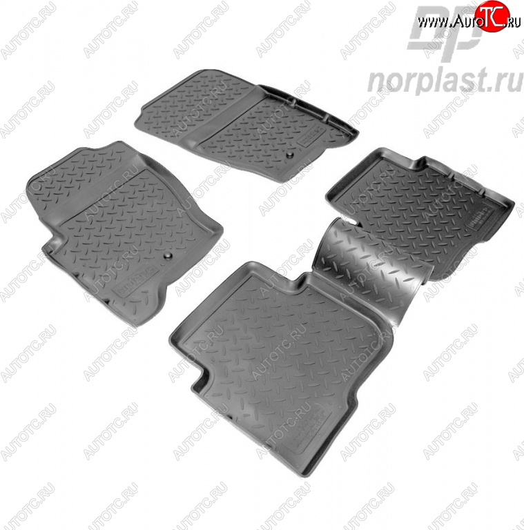 2 899 р. Комплект ковриков в салон Norplast Unidec Land Rover Discovery 4 L319 (2009-2016) (Цвет: черный)  с доставкой в г. Майкоп